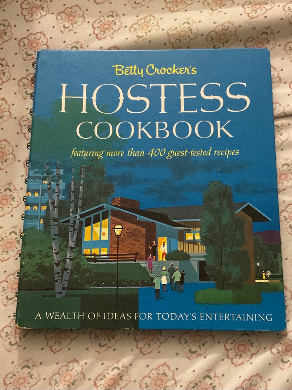 Betty Crocker’s Hostess Cookbook - Blue, Green and Yellow Illustrated Cover